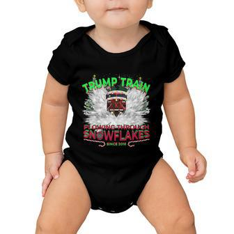 Plow Snowflakes This Christmas And Don A Maga Trump Train 2024 Gift Baby Onesie - Monsterry UK