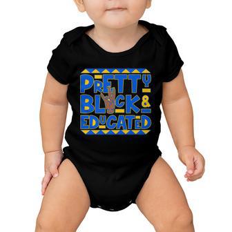 Pretty Black And Educated Sigma Gamma Rho Hand Sign Tshirt Baby Onesie - Monsterry