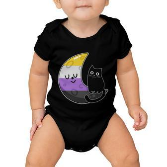 Pride Month Nonbinary Moon Space Cat Lgbt Baby Onesie - Monsterry CA