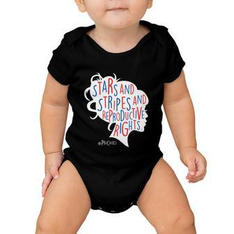 Pro Choice Af Reproductive Rights Messy Bun Us Flag 4Th July Baby Onesie - Monsterry