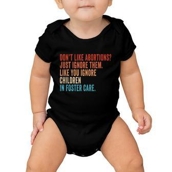 Pro Choice Feminist Dont Like Abortion Just Ignore It Baby Onesie - Monsterry UK