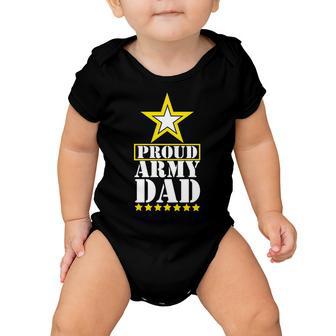 Proud Army Dad Star Logo Tshirt Baby Onesie - Monsterry AU