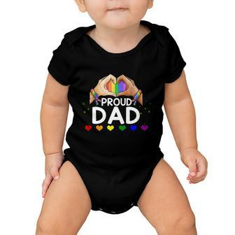 Proud Dad Lgbt Flag Gay Lesbian Pride Parades Rainbow Funny Gift Baby Onesie - Monsterry DE