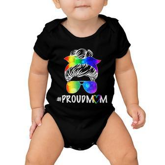 Proud Mom Lgbt Rainbow Pride Tshirt Baby Onesie - Monsterry