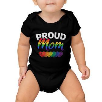 Proud Mom Lgbtq Gay Pride Queer Mothers Day Gift Lgbt Gift Baby Onesie - Monsterry UK