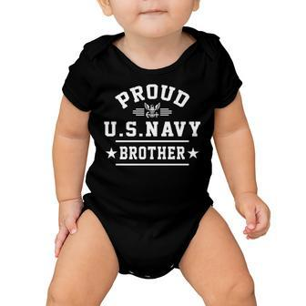 Proud Navy Brother Baby Onesie - Monsterry