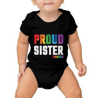 Proud Sister Gay Pride Month Lbgt Baby Onesie - Monsterry