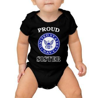 Proud United States Navy Sister Baby Onesie - Monsterry AU