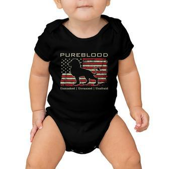 Pureblood Movement Pureblood Medical Freedom Lion Usa Flag Tshirt V2 Baby Onesie - Monsterry AU
