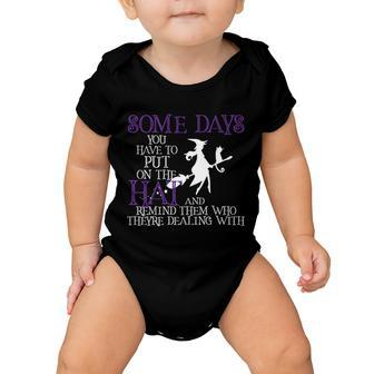 Put On The Hat Funny Witch Halloween Baby Onesie - Monsterry DE
