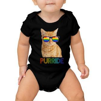 Puuride Gay Pride Lgbt Cat Baby Onesie - Monsterry AU