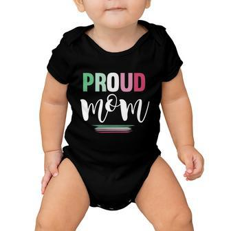 Queer Proud Mom Gay Pride Lgbt Mothers Day Abrosexual Great Gift Baby Onesie - Monsterry AU