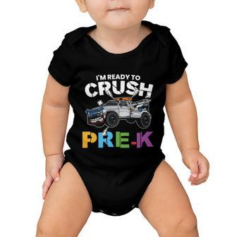 Ready To Crush Prek Truck Back To School Baby Onesie - Monsterry UK