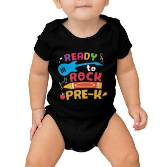 Ready To Rock Prek Back To School First Day Of School Baby Onesie - Monsterry