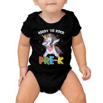 Ready To Rock Prek Unicorn Back To School Baby Onesie - Monsterry