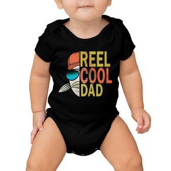 Reel Cool Fishing Dad Funny Tshirt Baby Onesie - Monsterry UK