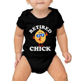 Retired Chick Nurse Chicken Retirement 2021 Colleague Funny Gift Baby Onesie - Monsterry CA