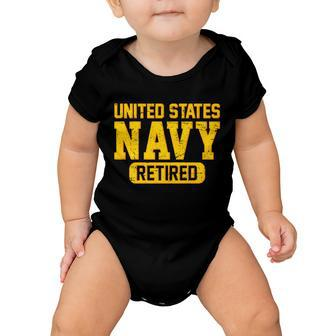 Retired United States Navy Baby Onesie - Monsterry
