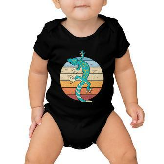 Retro Gecko Lover Reptile Animal Lizard Gecko Meaningful Gift Baby Onesie - Monsterry AU