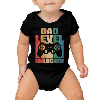 Retro New Dad Level Unlocked Video Gamer Tshirt Baby Onesie - Monsterry CA
