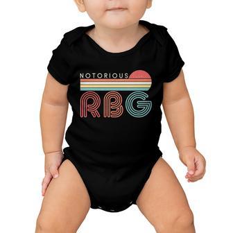 Retro Sun Notorious Rbg Ruth Bader Ginsburg Tribute Baby Onesie - Monsterry AU