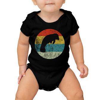 Retro Vintage Manatee Baby Onesie - Monsterry