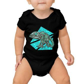 Robotic Chameleon Funny Gift For Reptile Lovers Lizard Lovers Gift Baby Onesie - Monsterry AU