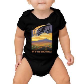 Roswell New Mexico Travel Poster Baby Onesie - Monsterry AU