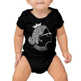 Ruth Bader Ginsburg Notorious Rbg Quotes Baby Onesie - Monsterry UK