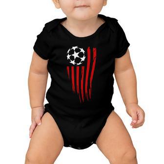 Soccer Ball American Flag Baby Onesie - Monsterry DE