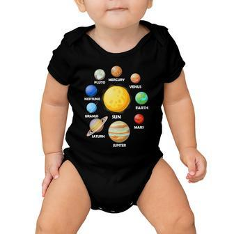 Solar System Planets Sun Mars Baby Onesie - Monsterry AU