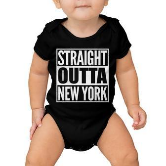 Straight Outta New York Baby Onesie - Monsterry AU