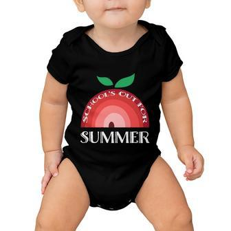 Summer Break 2022 Retro Summer Break Schools Out For Summer Funny Gift Baby Onesie - Monsterry