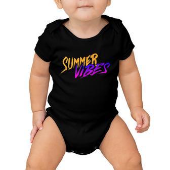 Summer Vibes Retro Baby Onesie - Monsterry UK