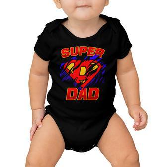 Super Dad Ripped Logo Baby Onesie - Monsterry UK