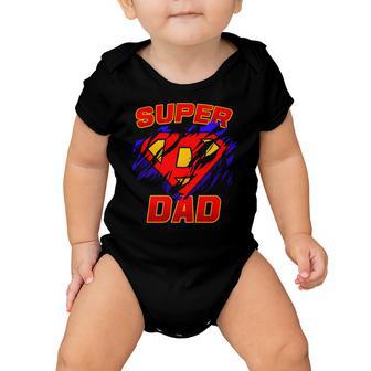 Super Dad Ripped Logo Tshirt Baby Onesie - Monsterry UK