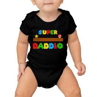 Super Daddio Retro Video Game Tshirt Baby Onesie - Monsterry DE