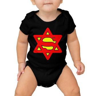 Superjew Super Jew Logo Tshirt Baby Onesie - Monsterry UK