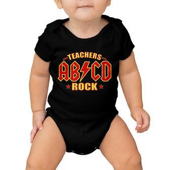 Teachers Rock Ab V Cd Abcd Baby Onesie - Monsterry CA