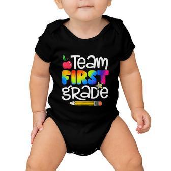 Team First Grade Tie Dye Back To School Baby Onesie - Monsterry CA