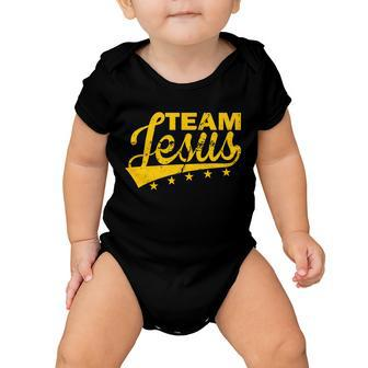 Team Jesus Vintage Christian Tshirt Baby Onesie - Monsterry UK