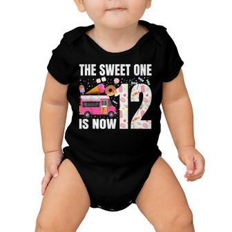 The Sweet One Is Now 12 Years Old 12Th Birthday Ice Cream Baby Onesie - Seseable