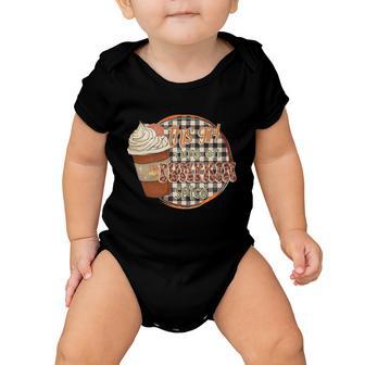 This Girl Runs On Pumpkin Spice Thanksgiving Quote Baby Onesie - Monsterry DE