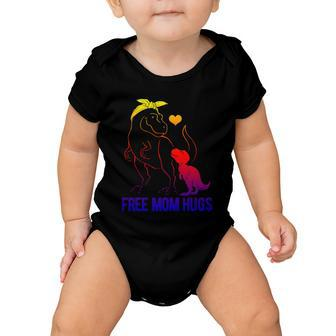 Trans Free Mom Hugs Dinosaur Rex Mama Transgender Pride Meaningful Gift Baby Onesie - Monsterry UK