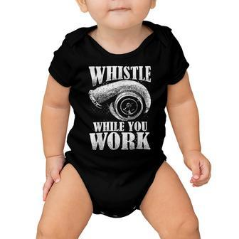 Trucker Trucker Whistle While You Work Baby Onesie - Seseable