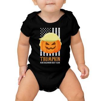 Trumpkin Donald Trump Funny Halloween Tshirt Baby Onesie - Monsterry AU