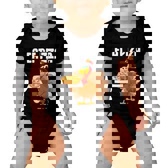 Turkey Eat Pizza Funny Tshirt Baby Onesie - Monsterry