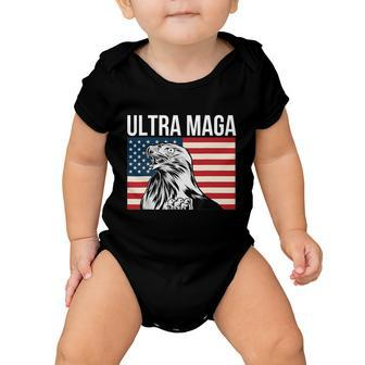 Ultra Maga Patriot Patriotic Agenda 2024 American Eagle Flag Baby Onesie - Monsterry