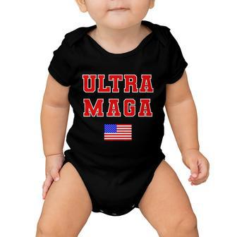 Ultra Maga Varsity Usa United States Flag Logo Tshirt Baby Onesie - Monsterry