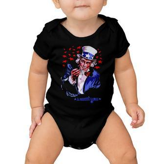 Uncle Sam I Want You Tshirt Baby Onesie - Monsterry